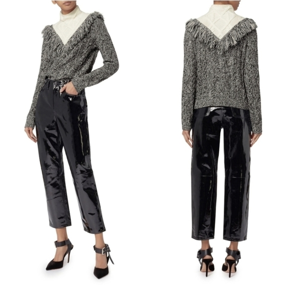 INTERMIX Deja Wool Fringe Sweater XS - Picture 2 of 13